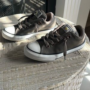 Leather little kids converse